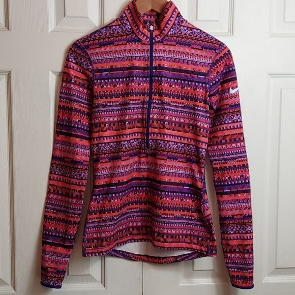 Nike Pro Hyperwarm 8 Bit Half Zip Pullover Sz S - Picture 5 of 9